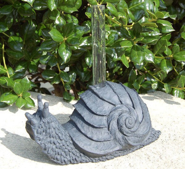 Snail Rain Gauge Garden Sculpture Statuary Outdoor Sculptural Artwork